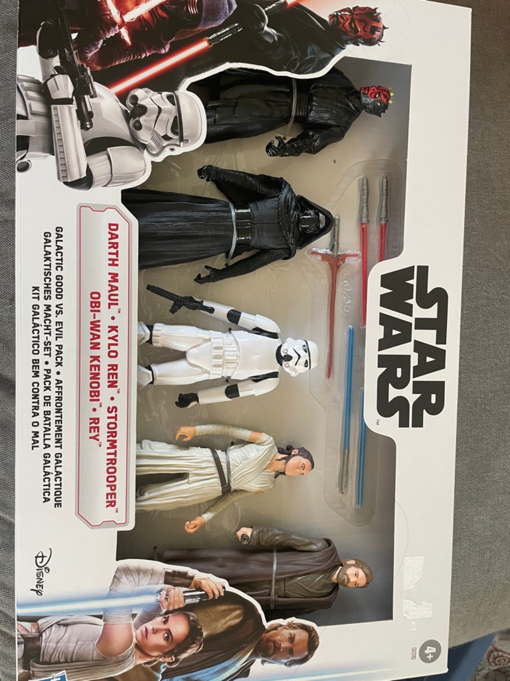 Star Wars Action Figure Set - Darth Maul, Kylo Ren, Obi-Wan, Rey & Stormtrooper